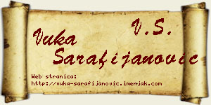 Vuka Sarafijanović vizit kartica